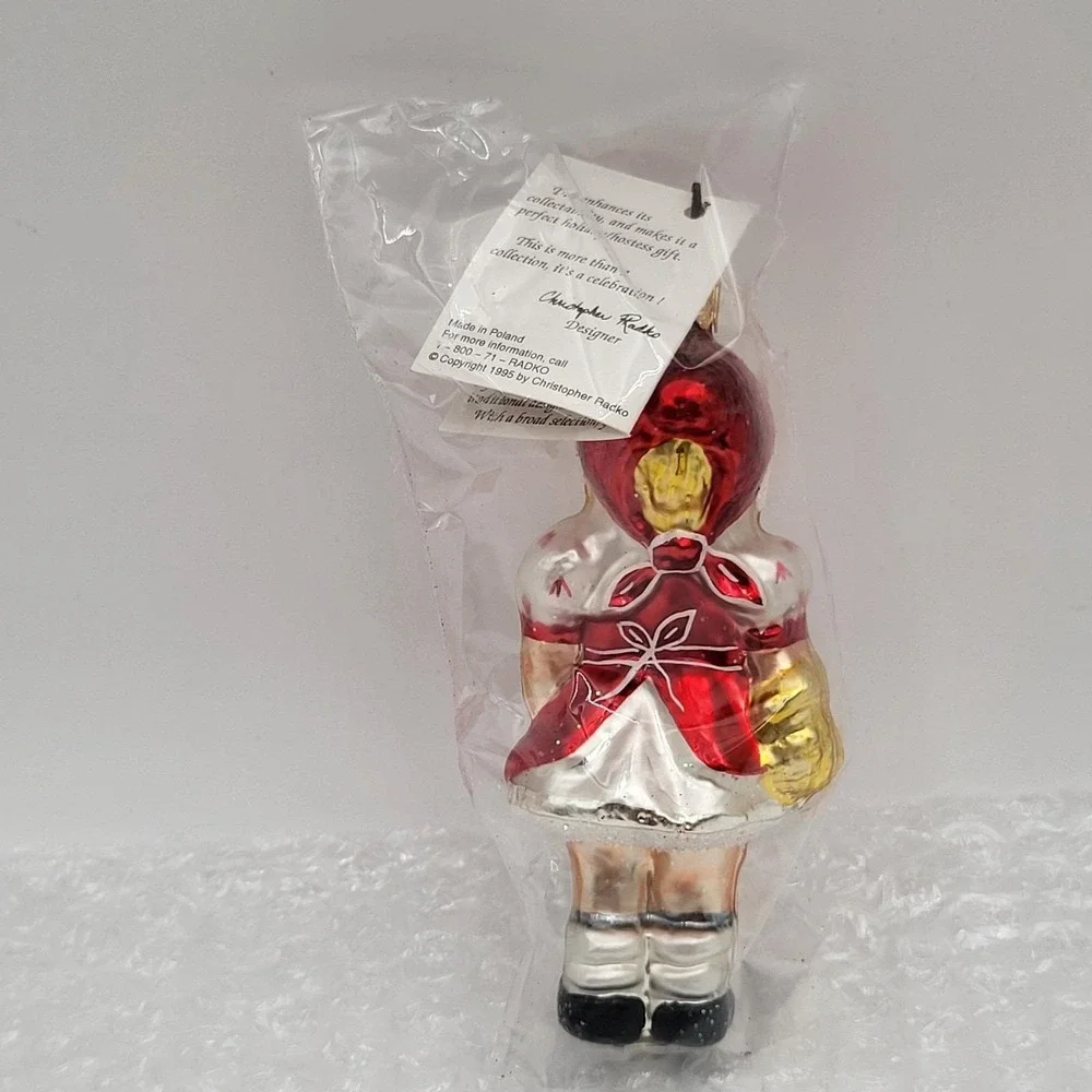 1995 Christopher Radko Little Red Magic Glass Christmas Ornament~ New Sealed!